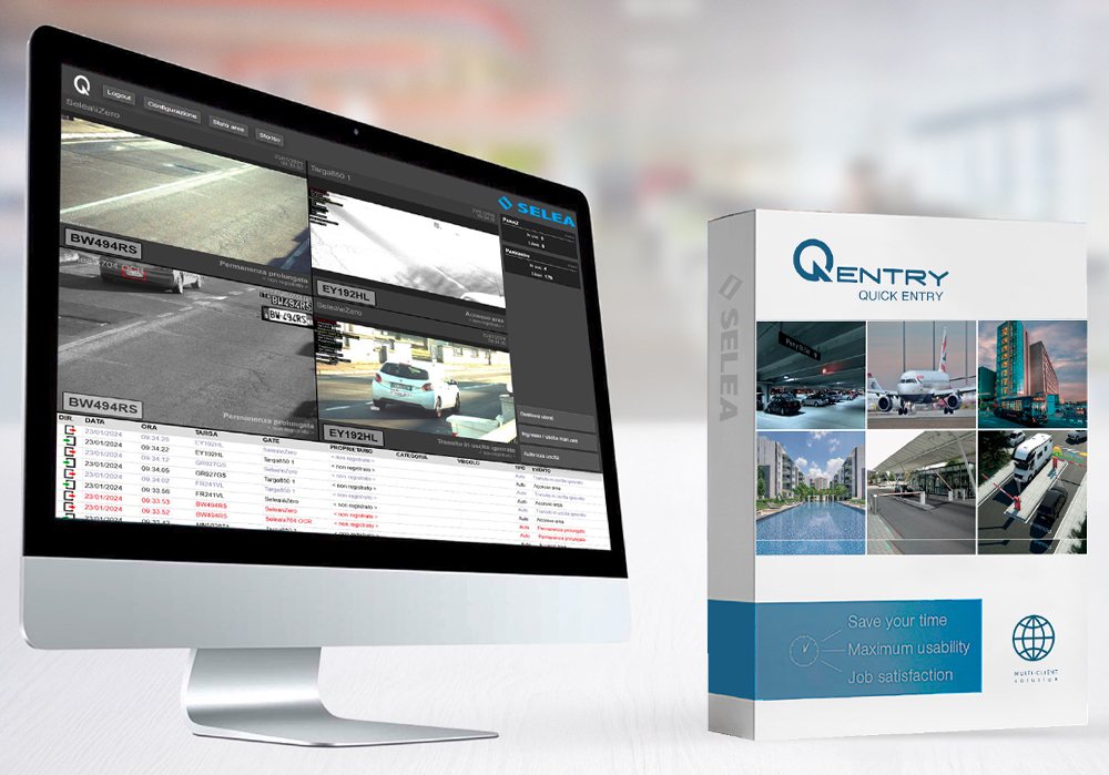 Poste de pilotage Qentry : lecture des plaques en direct et journal des passages